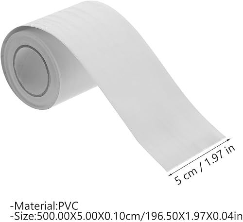 Miniatura 9 de Baluue Moldura flexible para zócalo, 2 pulgadas x 16 pies, calcomanía de pared de grano de madera blanca, molduras de base de pared para despegar y