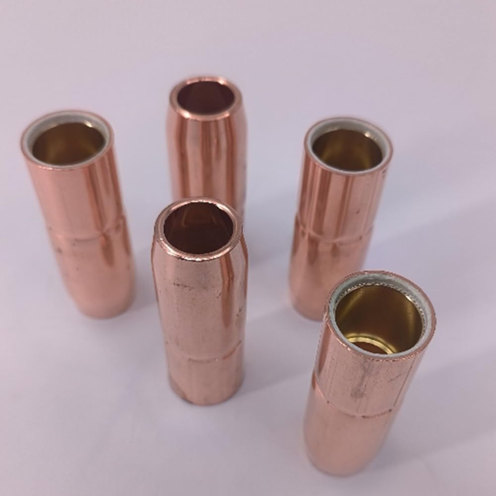 MIG Ugello per saldatura 169-725 Punta in rame con foro da 5/8 pollici compatibile con macchine M25 M40 e MIG, adatto per adattatore ugello 169-729, confezione da 5 per applicazioni industriali per la