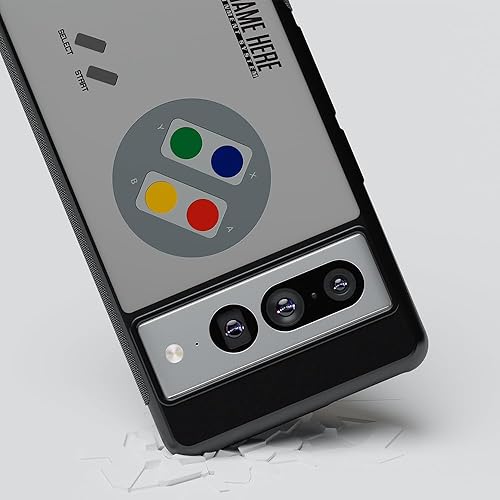 Miniatura 4 de Funda de goma negra personalizada con controlador de videojuegos retro compatible con Google Pixel 10, 10 Pro, 10 Pro XL, 9a, 9 Pro, Pixel 9, Pixel