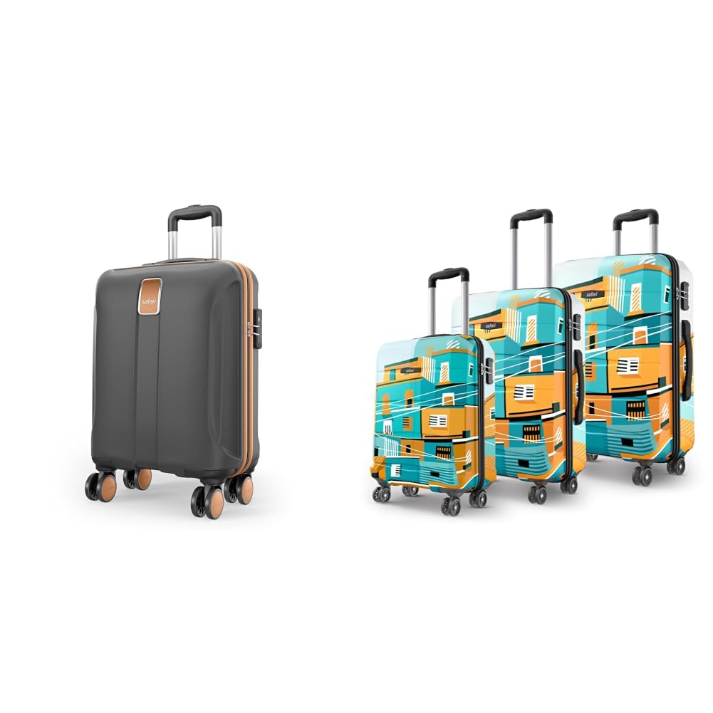 Thorium Royale 8 Wheels Spinner 55cm Cabin Trolley Bag Hard Case Carry-on Polycarbonate + Oasis 55, 65 & 77 Cms Polycarbonate Trolley Bag, Printed Cabin 8 Wheels Spinner Travelling-image-46