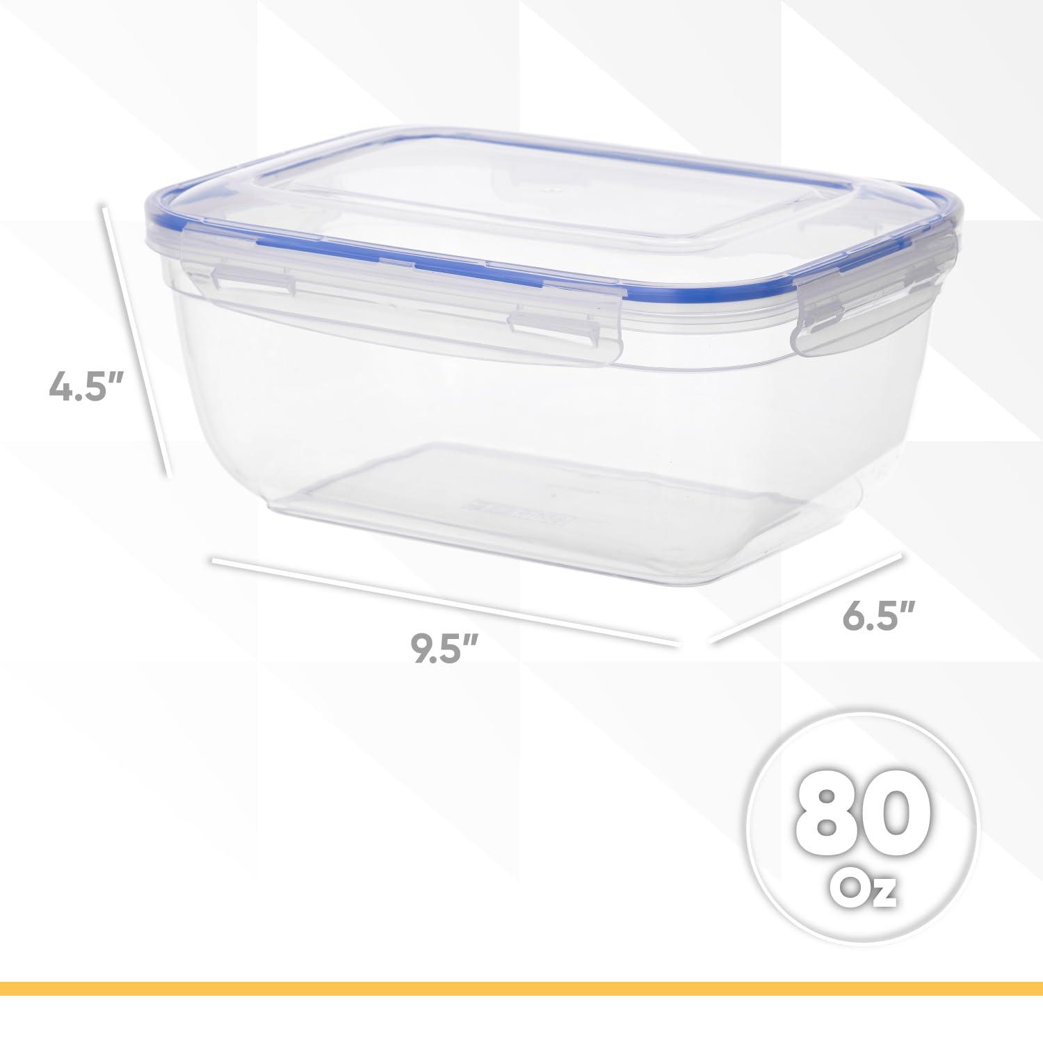 10L Large Food Storage Containers With Lids – Square Ice Cream Tub Style, Plastic