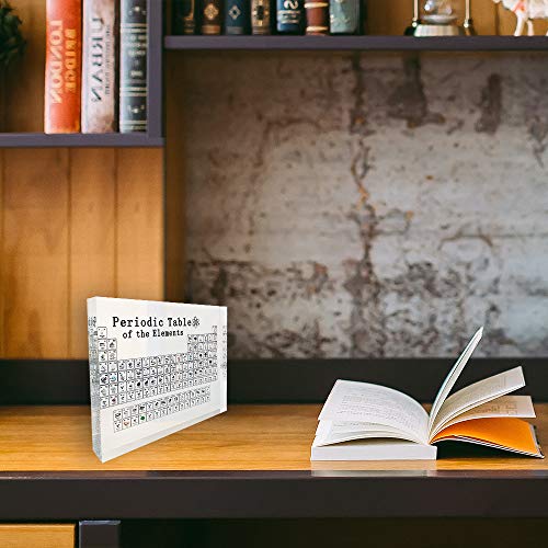 Tabela periódica de acrílico WooDlan Tabela periódica de elementos de acrílico Tabela periódica Deco