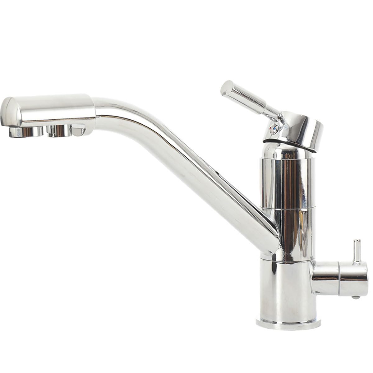 HTTGDGDH Three Way Mixer Filter Tap - 3 Way Filter Kitchen Sink Mixer Taps 360 Degree Swivel Dual Level Kitchen Undersink Water Filter System,