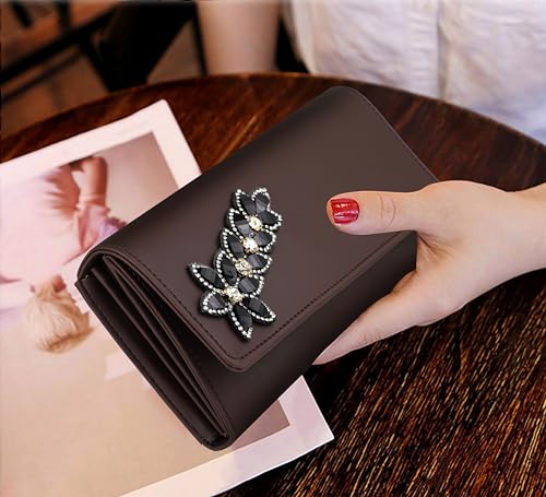 Image of Women's and Girls Hand Clutch Mobile Hand Purse Wallet 4 Card Slot