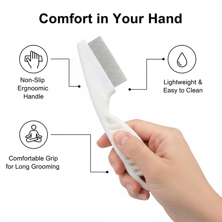 PETZ R US Tick Remover Comb for Pets – Safe, Effective, and Easy-to-Use Tool for Removing Ticks, Fleas, and Debris from Dogs & Cats-Multicolor 1