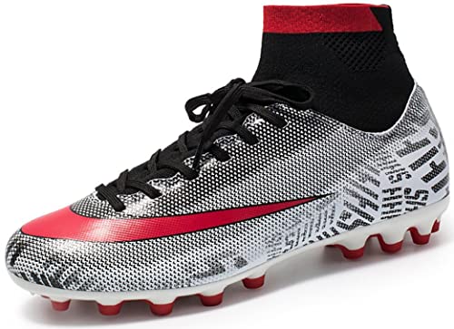 Merrleem Men’s Soccer Cleats Shoes Big Kids Youth Football Shoes Sneakers for Outdoor Indoor Turf Firm Ground