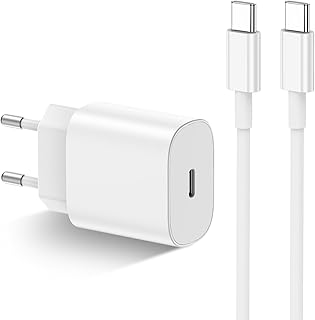 iPhone 17/17 Air/16 Pro/16 Pro Max/16 Plus/15 Pro/15 Pro Max/15 Plus, iPad, MacBook, Samsung, 20 W USB C Güç Adaptörü, Hızlı Şarj Kablosu, 2 m Hızlı Şarj Kablosu ile