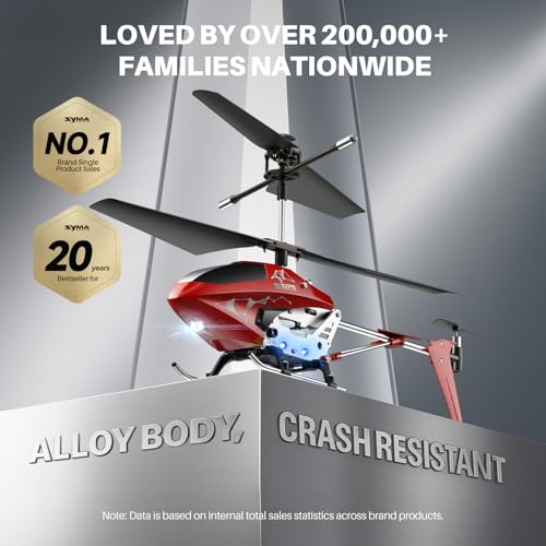 SYMA S107H-E RC Helicopter for Kids 8-12 and Beginners, Remote Control Helicopter with Altitude Hold, 2 Speed Modes, Whole Alloy Toy for Boys Girls Indoor Gift - Image 3