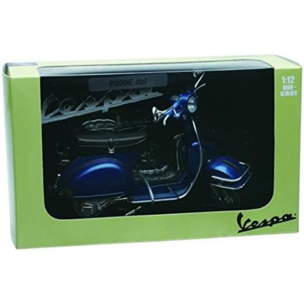 NewRay 42213 - Motorbike Model, 1:12 (42213) - Vespa 1978 P200E (16 cm) Model Scooter, Blue, 2.27 cm