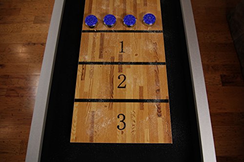Image of Atomic 9' LED Shuffleboard Tables with Poly-Coated Playing Surface for Smooth, Fast Puck Action and Pedestal Legs with Levelers for Optimum Stability and Level Play