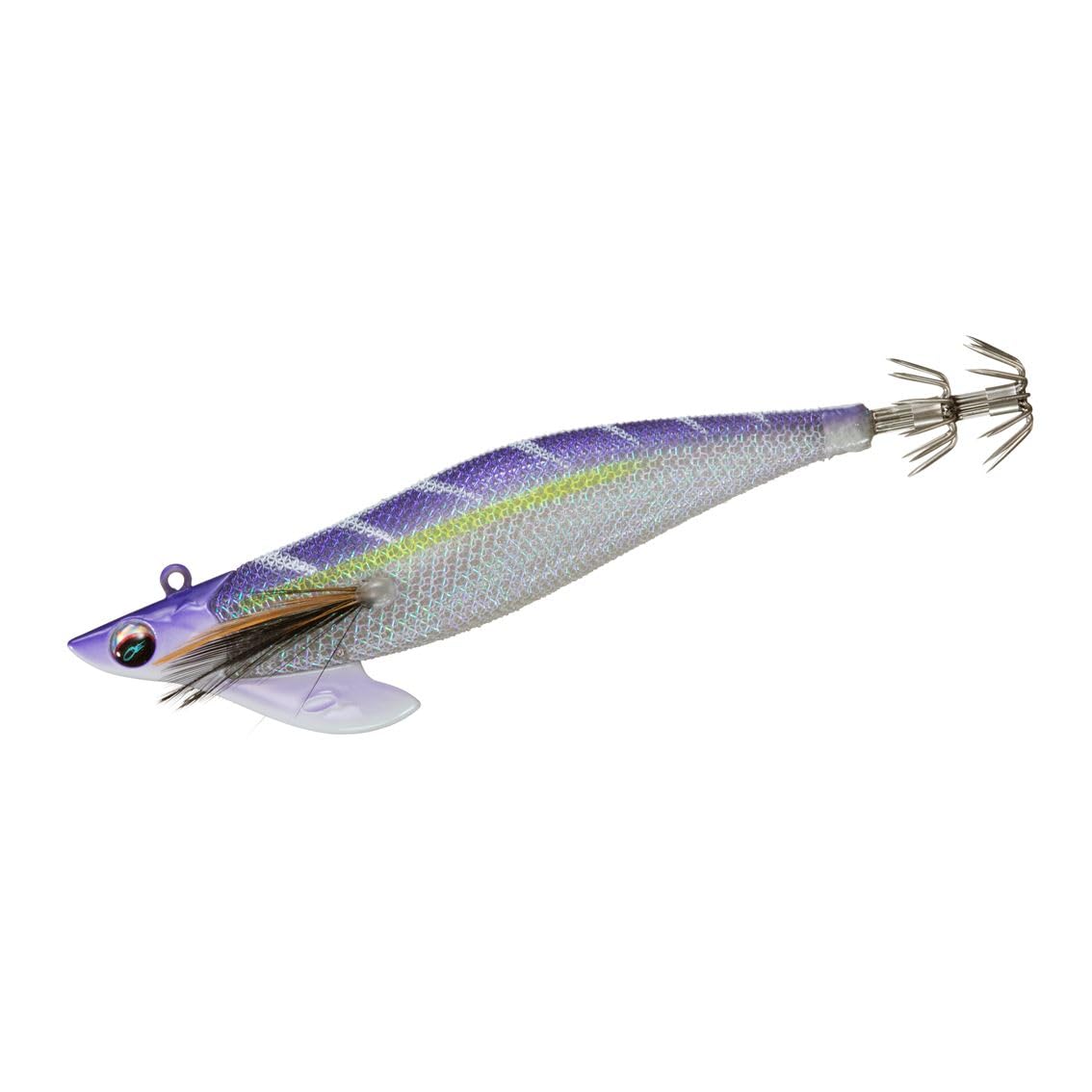 Daiwa Emeraldas Boat II RV Egi Tip Run, No. 3, 0.9 oz (25 g), Luminous- Glow Head/Purple Cedar