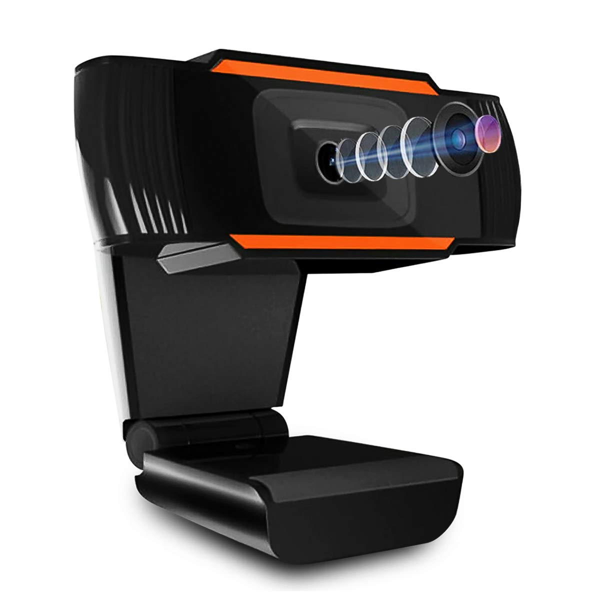 HD 1080P Webcam, Monja 5 Megapixel Streaming Web Camera with Noise Reduction Microphone, Widescreen USB Computer Camera for PC Mac Laptop Desktop Video Calling Conferencing Recording