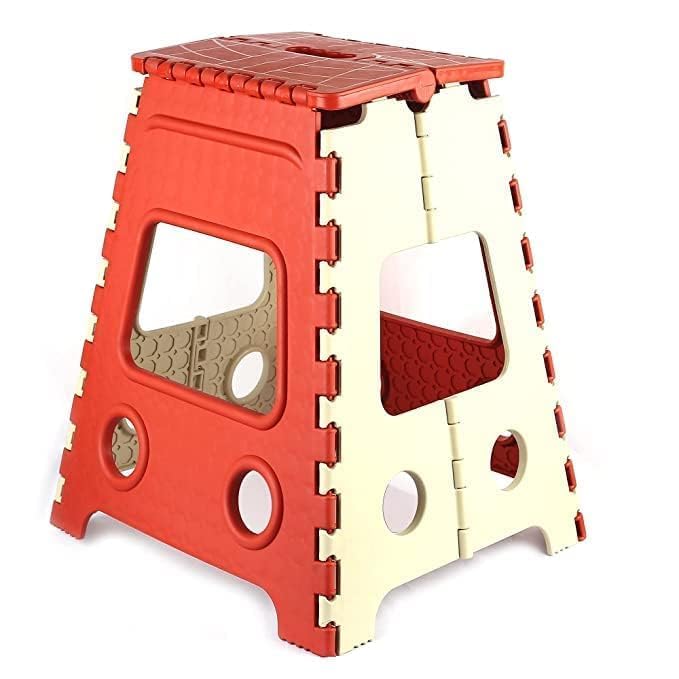 The Solid 18 Inch Super Strong Folding Step Stool/Non Slip Folding Stools for Kitchen, Bathroom, Bedroom, Office-image-39