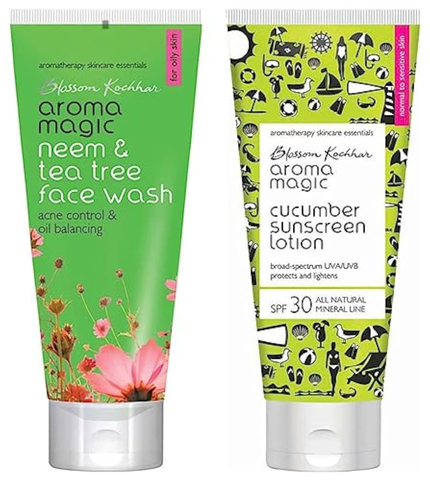 Cucumber SPF30 Sunscreen Lotion & Neem & Tea Tree Face Wash