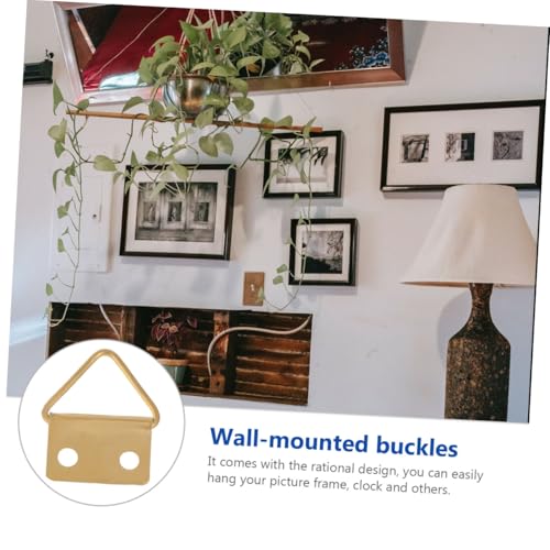 Image of Tofficu 200pcs Invisible Picture Frame Hangers Wall-Mounted Buckles for Art and Photo Frames Heavy-Duty Iron Wall Hanging Hardware for Easy Installation and Exhibition Use