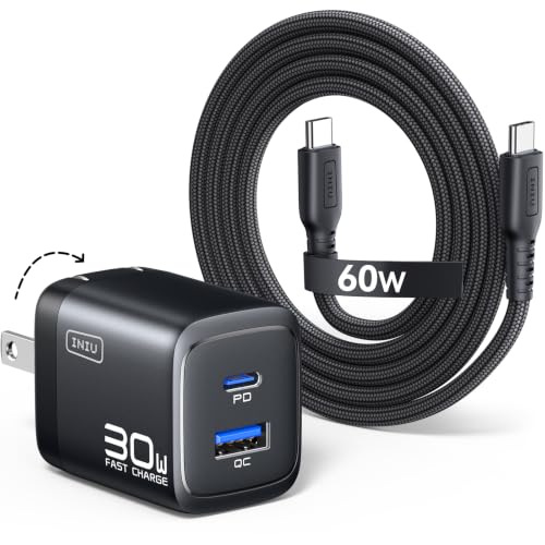 Image of INIU USB C Charger, 30W Type C Fast Charging, 2-Port Adapter Charger Block