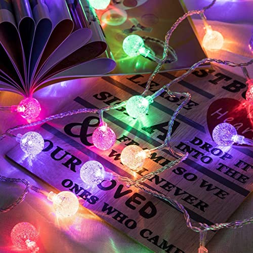Image of Xenith 14 LED Crystal Bubble Ball Fairy String Lights for Diwali Christmas Xmas Tree New Year Party Birthday Wedding Garden Indoor Outdoor Decoration Light (Multicolor, 3.5 Meter)