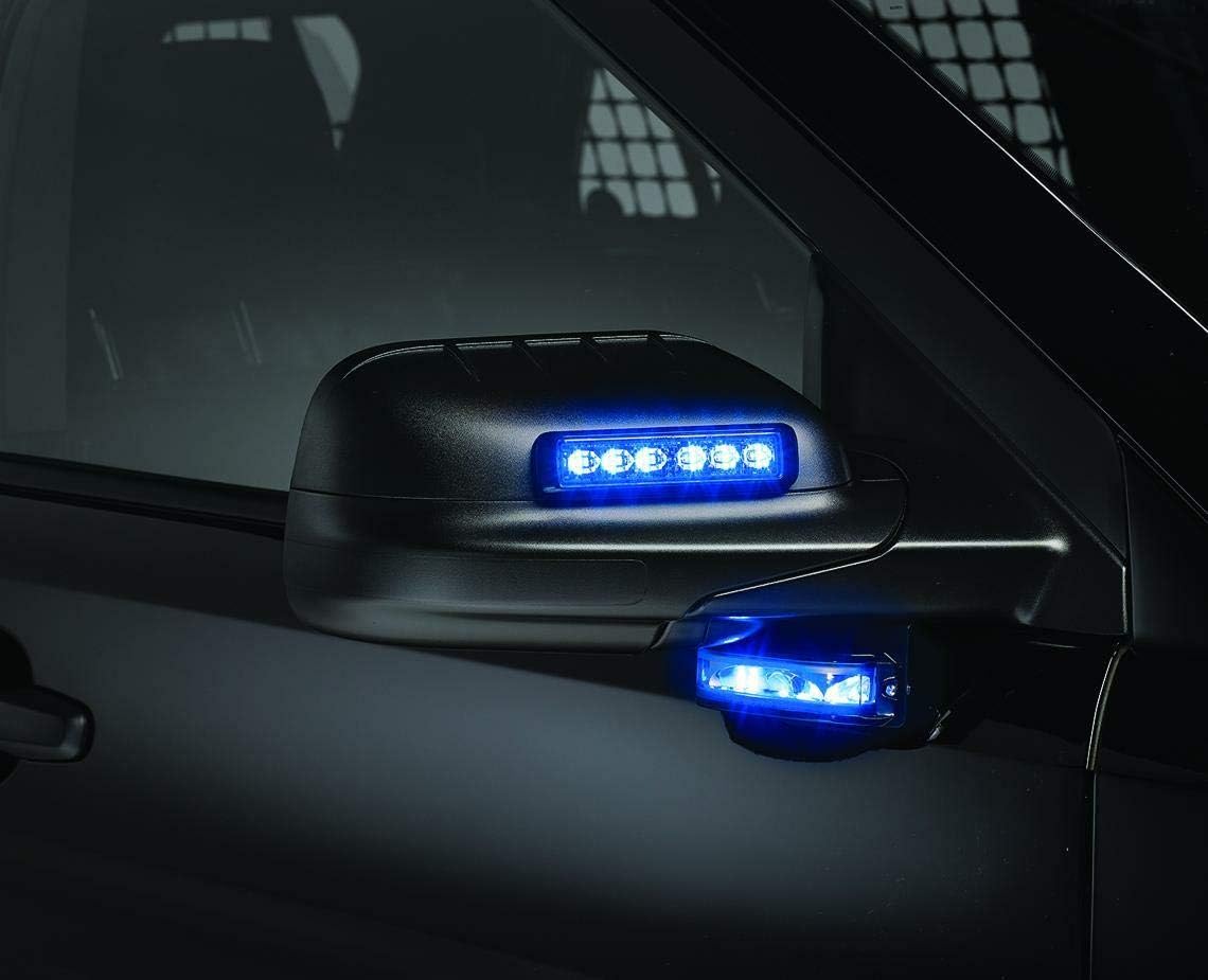Federal Signal MPS600U-BR MicroPulseUltra, Surface Mount, Clear Lens, 3 Blue and 3 Red LEDs