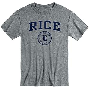 Barnesmith Rice University Owls Short-Sleeve T-Shirt, Heritage, Charcoal Grey, Small