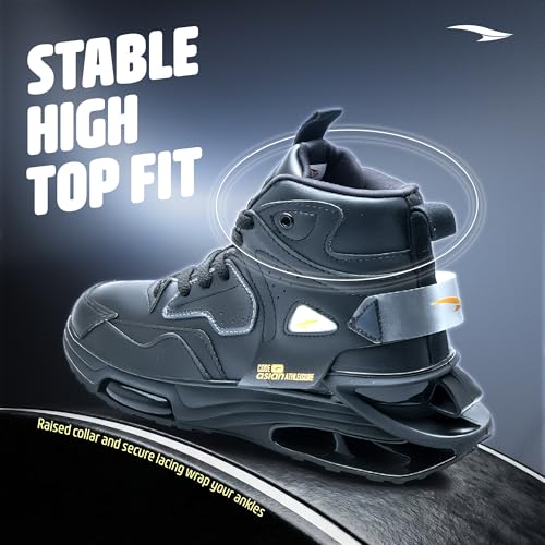 Image of ASIAN Basket-11 Men's Mid-Top Sneakers with Full TPU Sole, Dual-Pillar Bounce Cushioning, Memory Foam Shoes, Premium Design and Arch Support for Sports