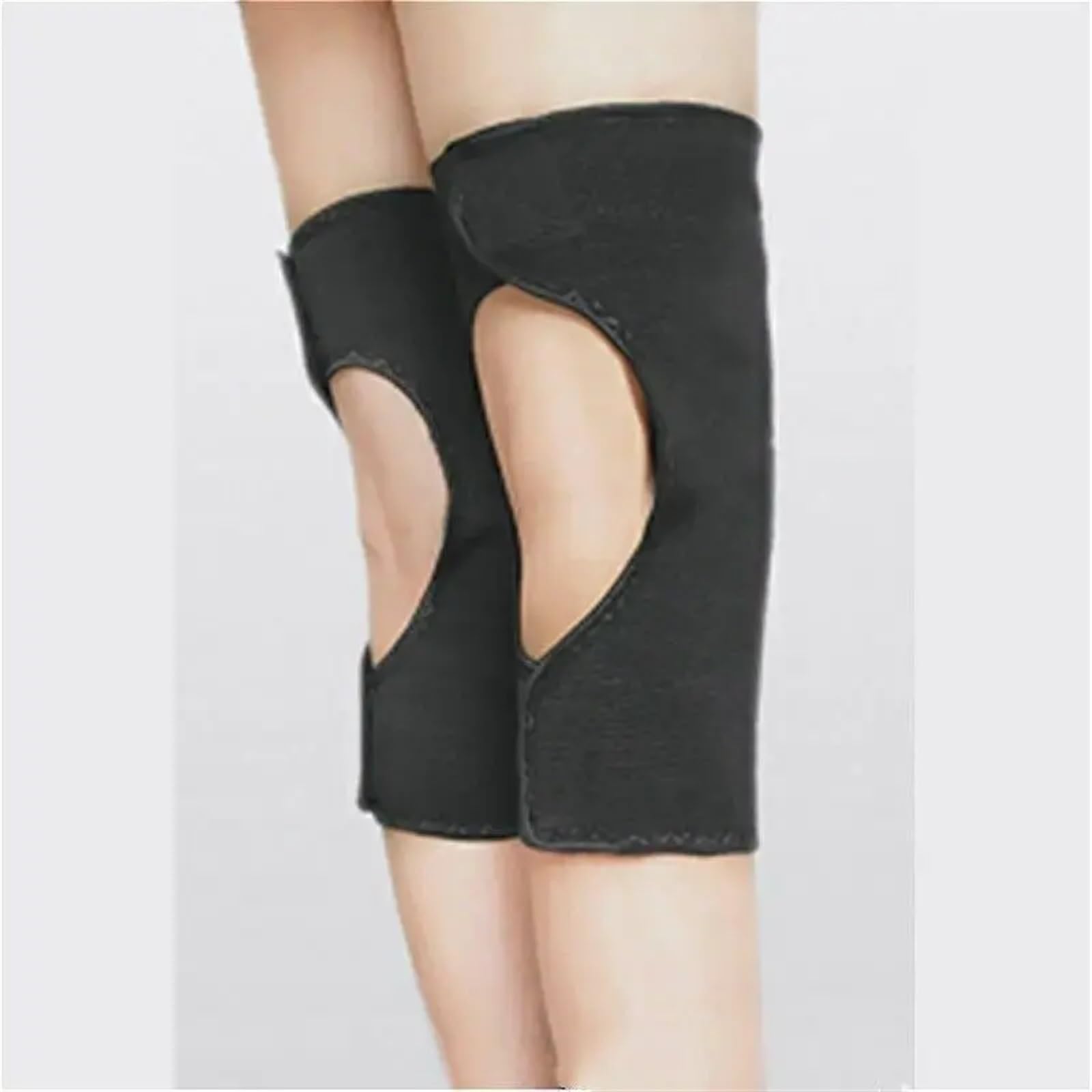Scaldamuscoli Uomo Donna Inverno Pelle di pecora Lana Termica Articolazioni del ginocchio Scaldamuscoli Cuscinetti flessibili Protezione Spessa Tinta unita Calore Scaldamuscoli per Ginocchia Artritich