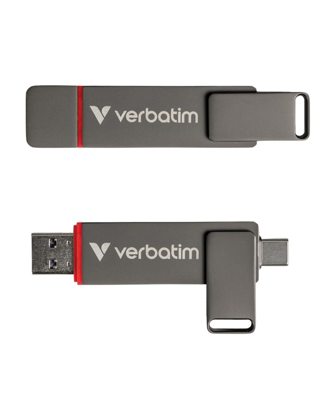 Verbatim Dual QuickStick, 512 GB, Externe 3.2 Gen 1 USB-C/USB-A SSD, High-Speed USB Stick bis zu 530 MB/s, extrem schneller Speicherstick für Handy, Laptop, PC und Notebook