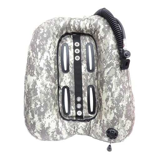 SM SunniMix Scuba Diving Donut Wing Tank,Diver Gear 45lbs Inflator Device BCD Buoyancy Compensator Scuba BCD Set for Snorkeling Outdoor, White Grey