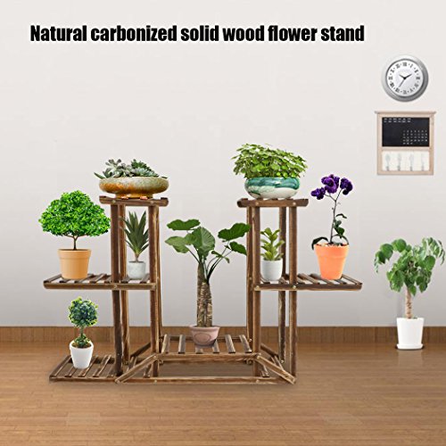 Malayas Scaffale Porta-fiori 6 Ripiani Legno