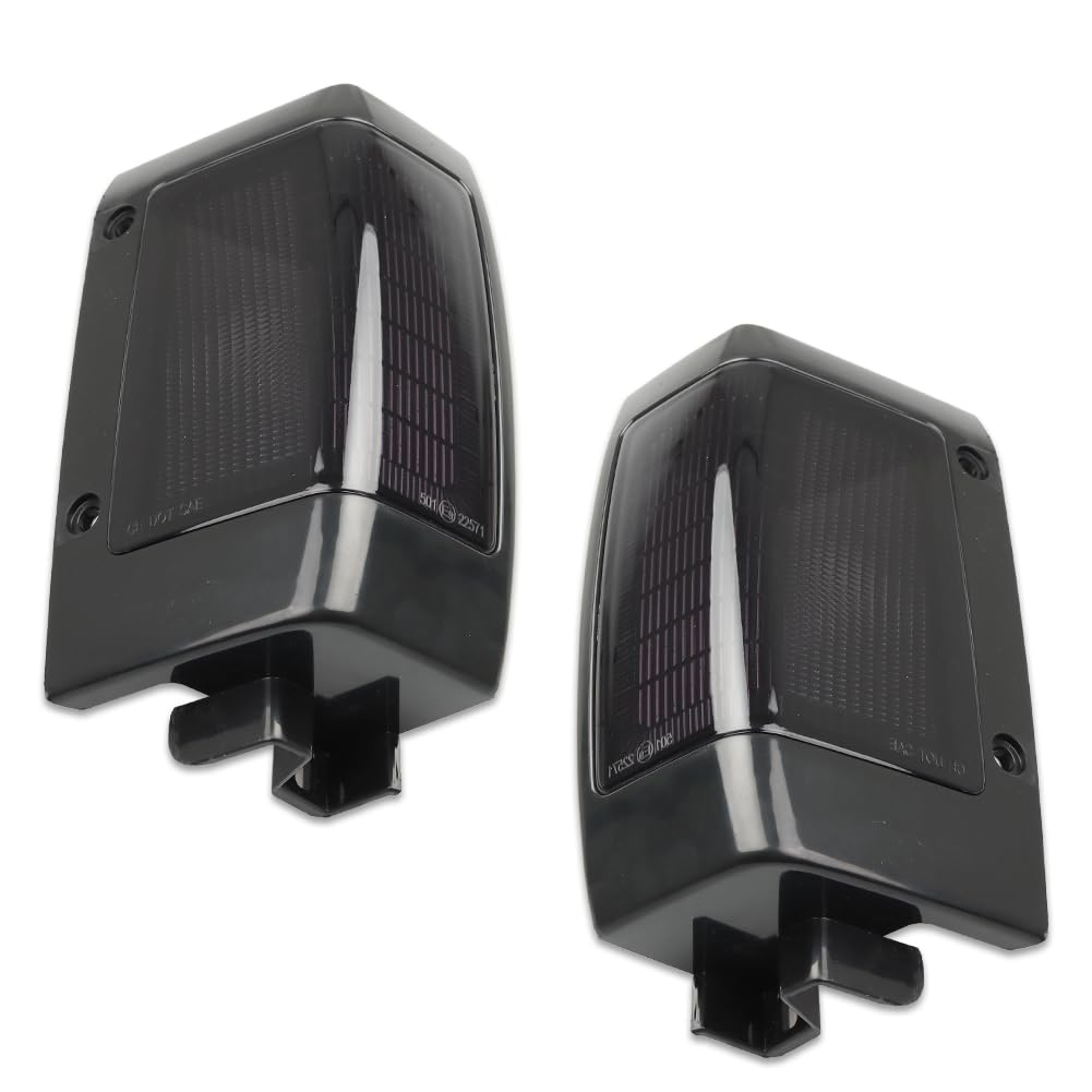 VYNTRAL Front Parking Corner Side Marker Light Housing Compatible with Nissan D21 1990-1994, [DOT Certified] Turn Signal Marker Light Cover [No Bulbs]