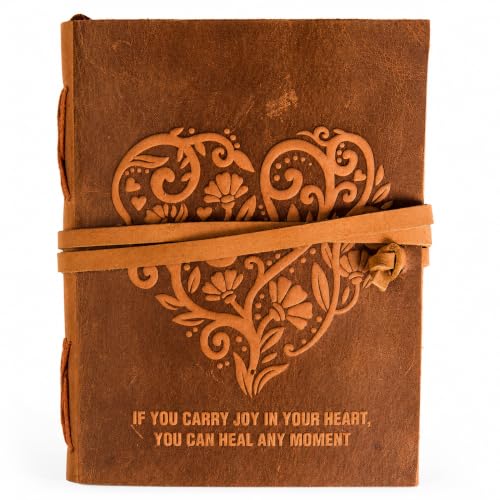 Image of CAVALO - Be Unique Leather Diary, Brown Colour Antique Handmade Leather Bound Notepad for Men and Women 5x7 Inches, Gift for any one