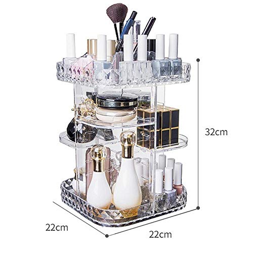 Organizador de Maquiagem Giratório em Acrílico CBRN10462