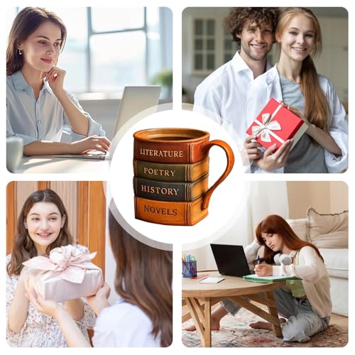 Tasse à thé chaud livre peint : le gobelet en résine idéal à offrir aux passionnés de vin