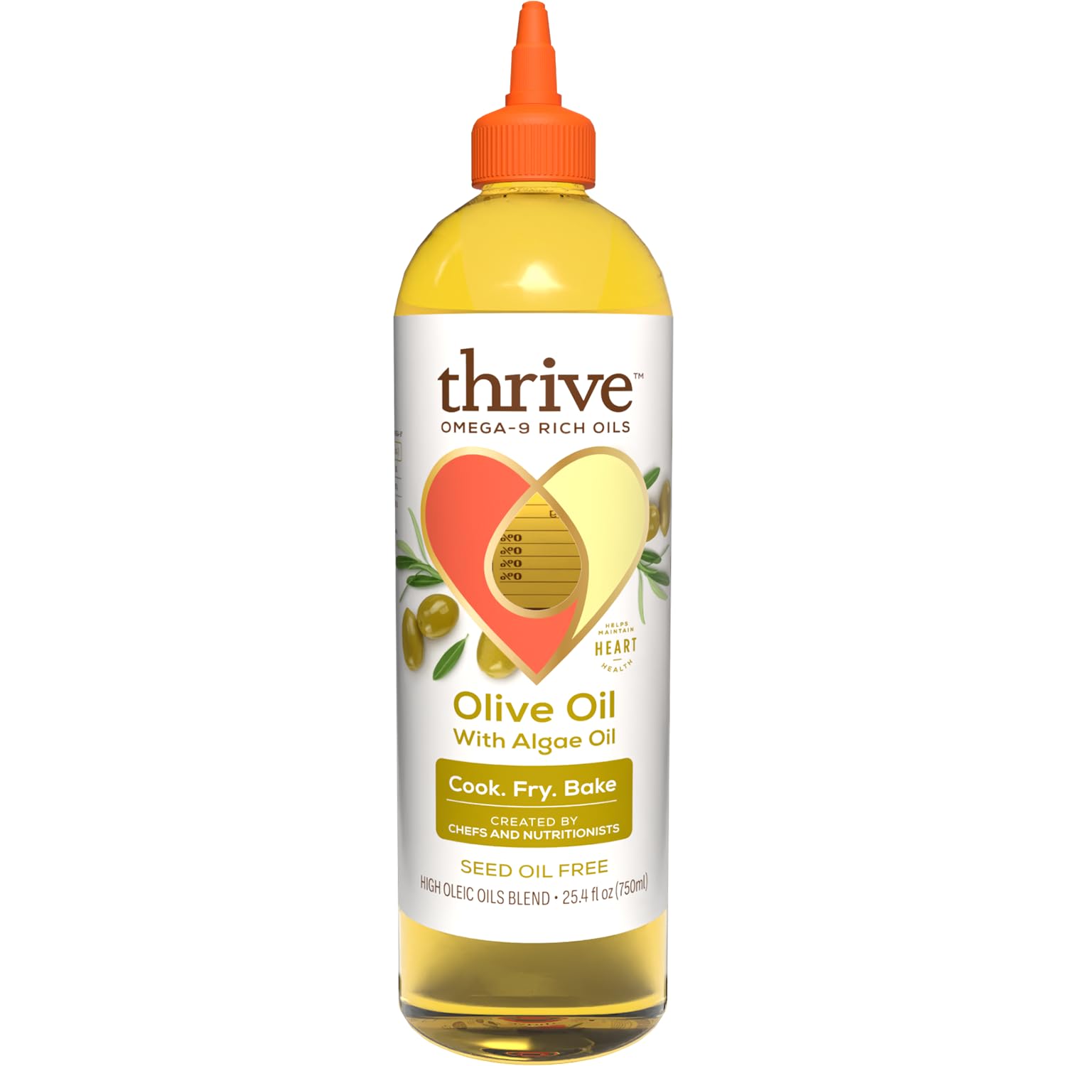 Thrive Olive & Algae Cooking Oil Blend | 25.4 fl oz Squeeze Bottle