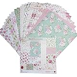 hintergrundpapier für bilderrahmen Größe: 15,2 * 15,2 cm dewdropy 24pcs Hintergrundpapier Designpapier, Bastelpapier, Dekorpapier Für DIY Handgemachte Karten, Vatertagskarten, Blumenmuster, 6 Zoll