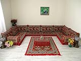 Arabic U Shaped Floor Sofa, Arabic Floor Seating, Arabic Majlis Sofa, Arabic Couches, Arabic Living