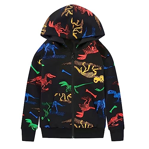 2026 Maglione con cappuccio per bambini per ragazzi ragazze, maglione con cappuccio, felpa per bambini leggera primavera estate, Nero , 5-6 Anni