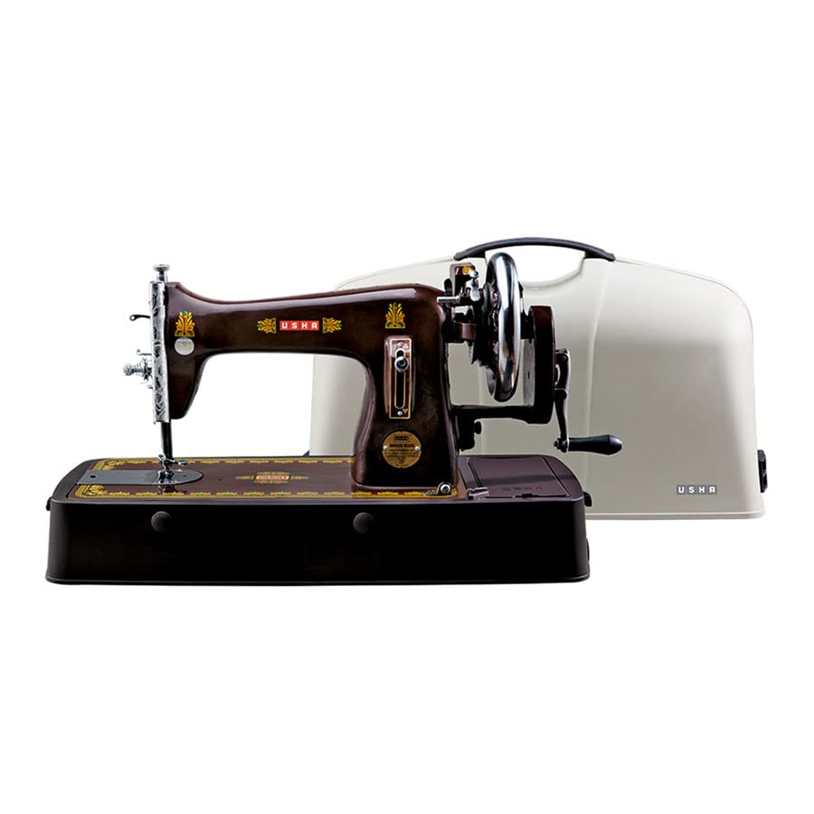 USHA Bandhan DLX Manual Sewing Machine – Composite Body with Cover (Built-in Stitches...