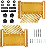 Featherboard Woodworking Tools, Safety Device Stackable Featherboard for Table Saws, Router Tables & Band Saw with Miter Slots, Miter Track, T-Slots, T-Track(2 Pcs,Yellow)