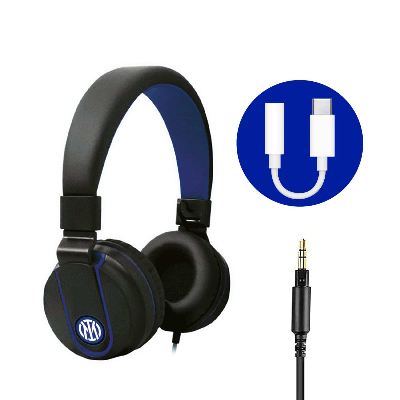 TECHMADE CUFFIE INTER CON MICROFONO INCORPORATO | COMPATIBILE CON PC, SMARTPHONE E CONSOLLE