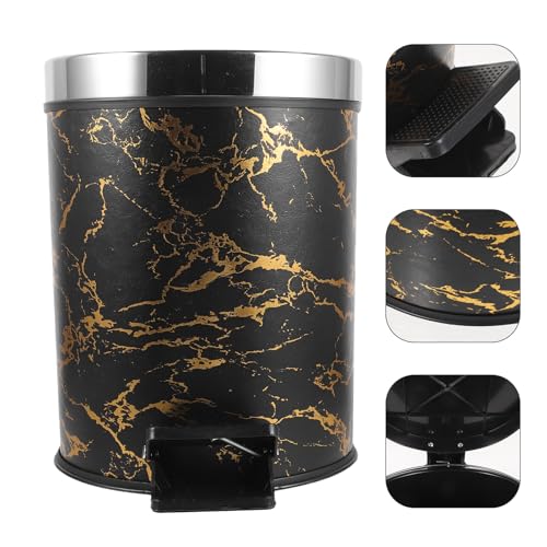 Bote de basura plástico con tapa 8L Zerodeko negro miniatura 7