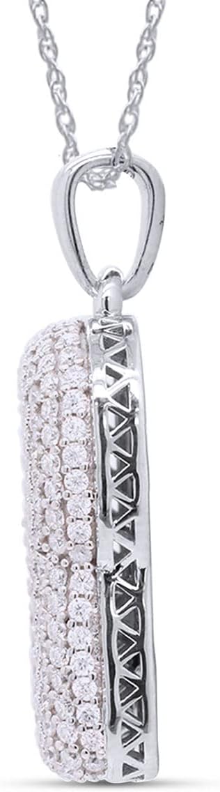 SAVEARTH DIAMONDS 1 1/4 Carat Lab Created Moissanite Diamond Initial R Pendant Necklace In 14k Gold Plated 925 Sterling Silver Jewelry For Women With 18" Chain, 1.25 Cttw