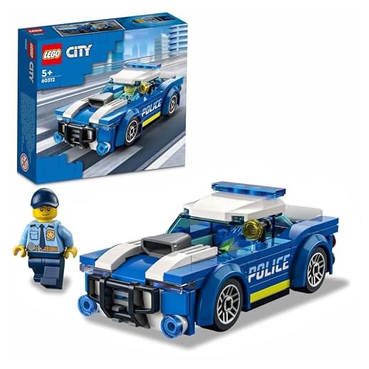 LEGO 60312 City Police Auto della Polizia, Piccola Idea Regalo di Natale per Bambine e Bambini da 5 Anni in su, Set di Costruzione con Minifigure e Macchina Giocattolo