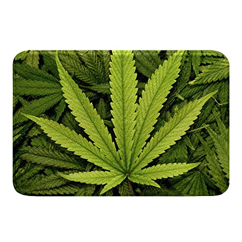 Marihuana Blätter Badteppiche 50x80cm Cannabis Blätter Badematte für Badezimmer Ultra Shaggy...
