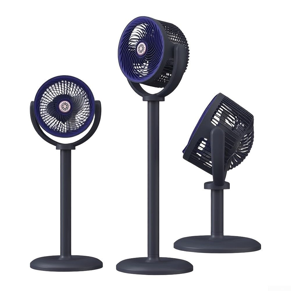 QOXEZY ABS Solar Lüfter 41cm Oscillierend Wetterfest(Blue)