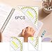Colaxi 6 Pieces Set Square with Yellow Scale Geometry Drawing Measurement Tool with Detachable Handle for University Home