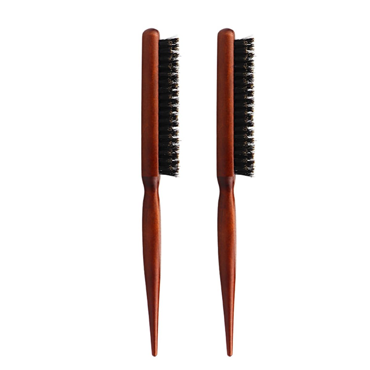 Visxcnu Cepillo para el pelo,Peine de Salón para Moño, cerdas de jabalí, para mujeres, hombres, niños, para desenredar y peinar, cerdas naturales para cabello fino y fino, cepillo de barba
