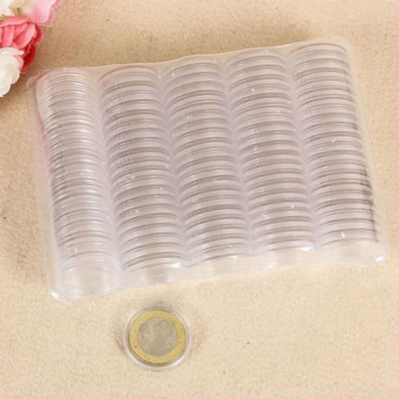 100pcs Coin Capsules Containers 27mm Coin Protector Cases Coin Collectors And Storage