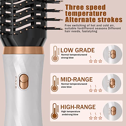 UKLISS Blow & Dryer Hot AirStyler 6 in 1, Hair Dryer Brush with Auto-Air Curler, Hair Straightener Brush, Hot Round Brush, Massage Brush, Blow Brush Hairdryer, Hot Brushes for Women Hair Styling - Image 7