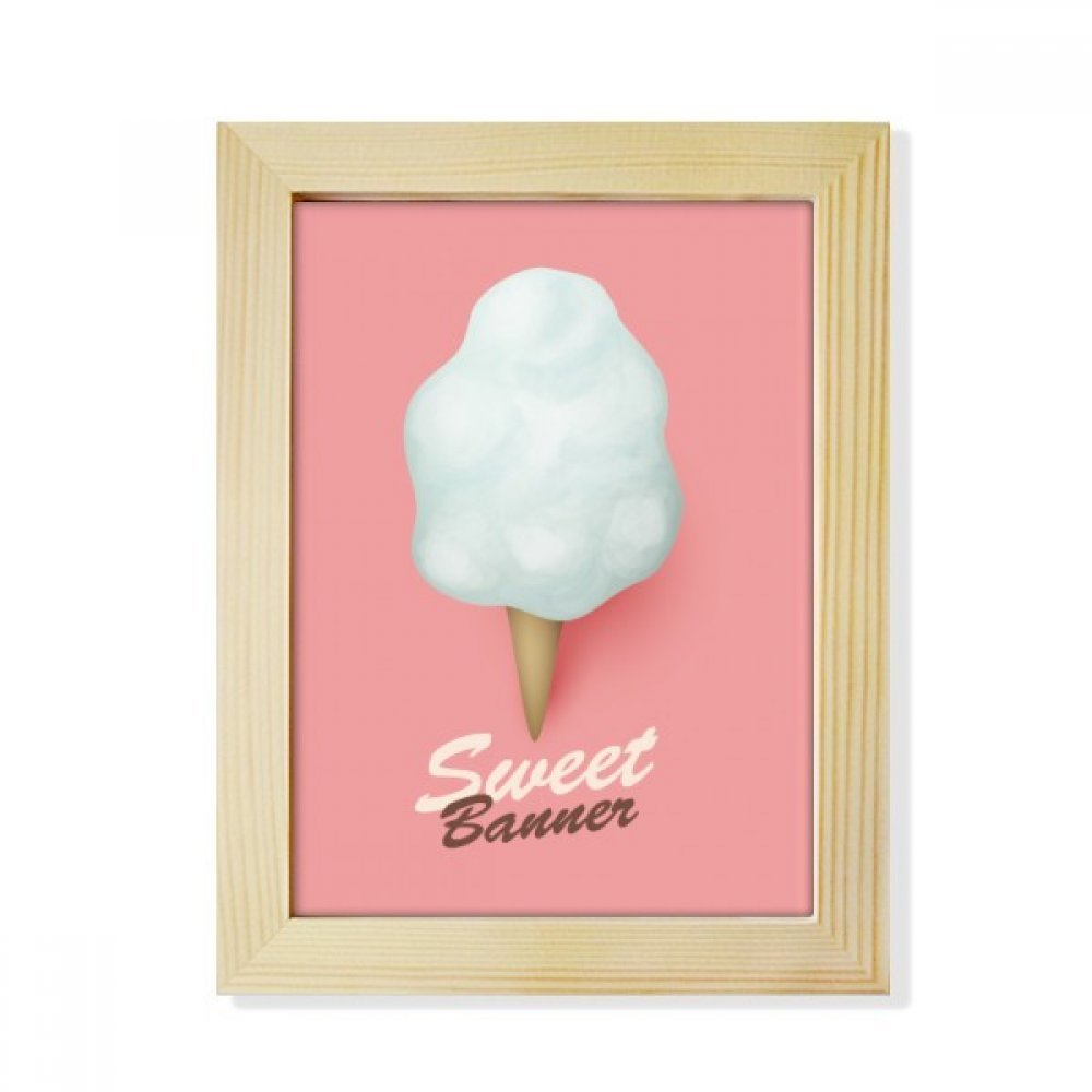 Marco de fotos de madera de conos de helado regalo original para cumpleaños y amantes del arte