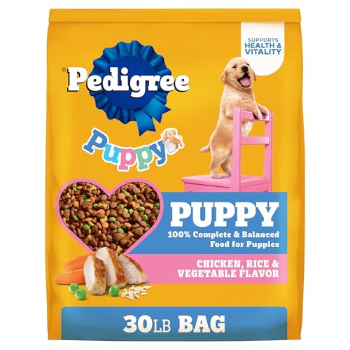 Pedigree Dry Puppy Food Puppy Dry Food with Chicken Rice and Vegetable Flavor 30 lb. Bag